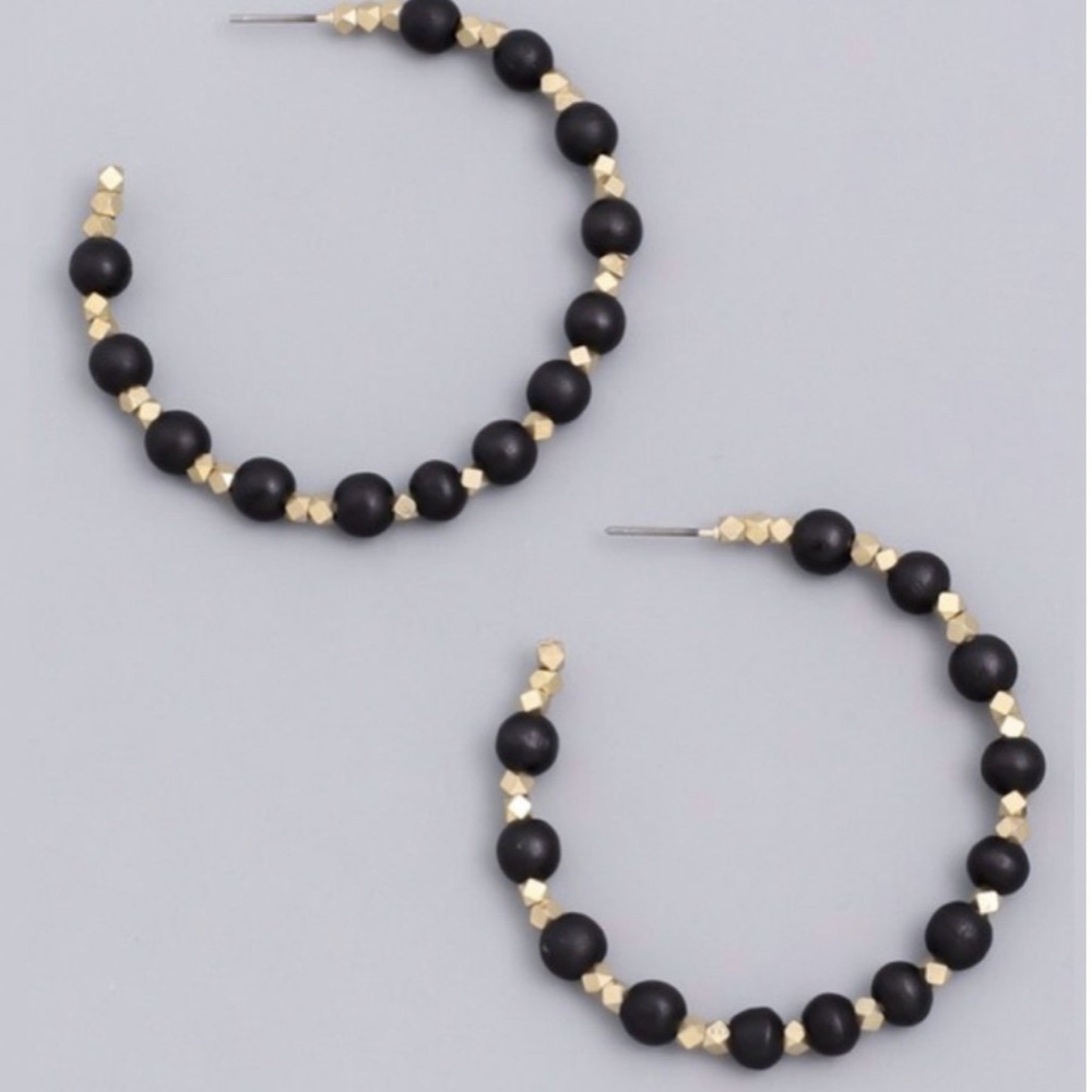 Beaded Hoop Earrings